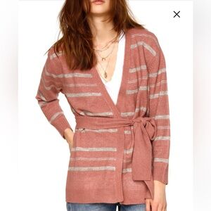 Heartloom Luka Striped Cardigan with Belt